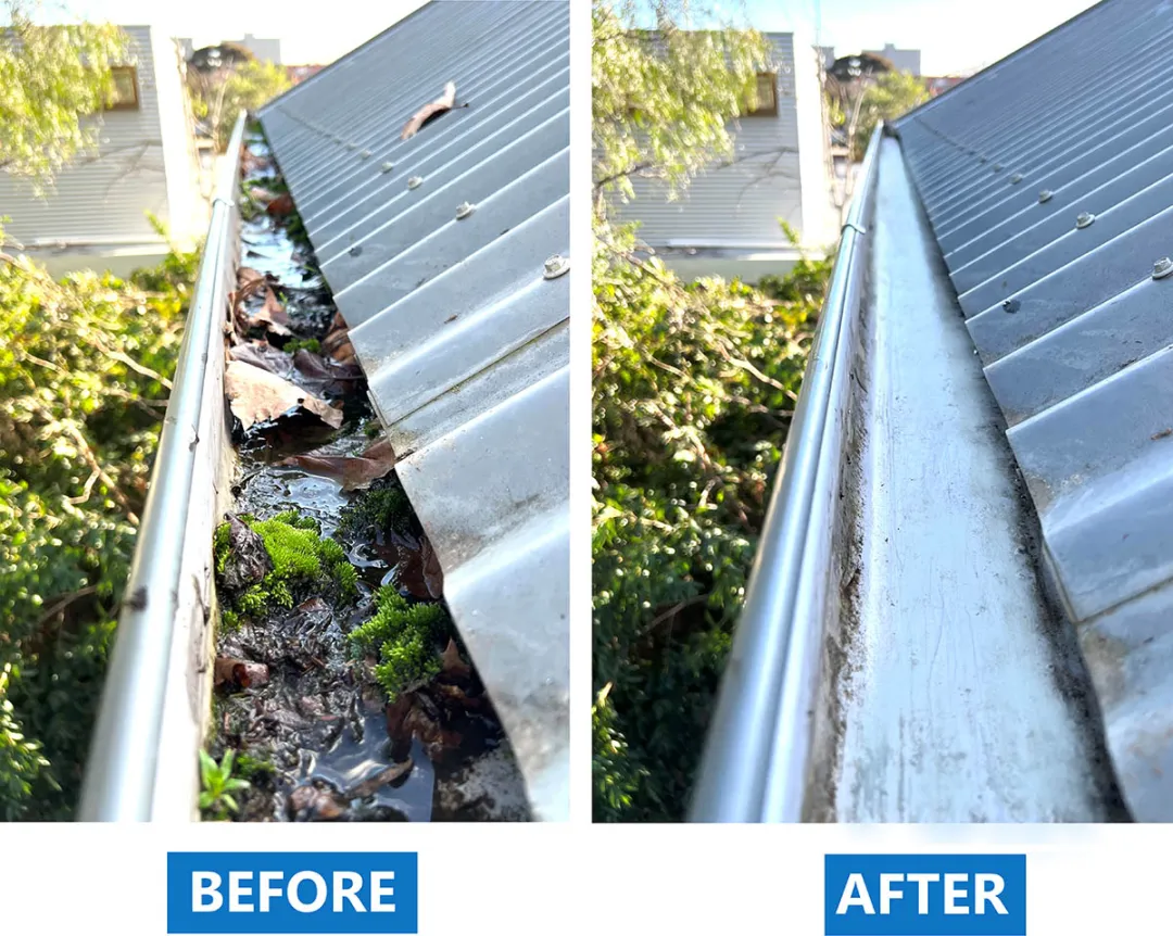 Gutter-Cleaning-Before-and-after